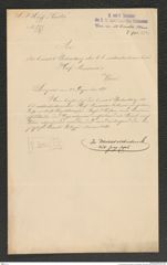 k.k. naturhistorisches Hofmuseum, Intendanzakten 1885-1896 (Hauer), Aktenzahl Z.743/1891, Seite 1